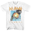 Def Leppard Faded Pyromania Adult T-Shirt, Classic 80s Hard Rock Album Graphic Tee, Retro Rock Music Fan Apparel
