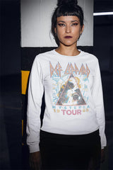 Def Leppard Hysteria 1988 Tour Adult White T-Shirt – Official 80s Rock Band Graphic Tee