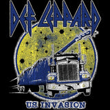 Def Leppard US Invasion Adult T-Shirt, Classic 80s Hard Rock Band Graphic Tee, Retro Concert Music Fan Apparel