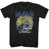 Def Leppard US Invasion Adult T-Shirt, Classic 80s Hard Rock Band Graphic Tee, Retro Concert Music Fan Apparel