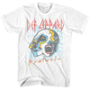 Def Leppard Faces Authentic Adult Graphic T-Shirt - Official Rock Apparel White