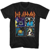 Def Leppard 80s Albums Graphic T-Shirt - Rock Band Album Art Tee