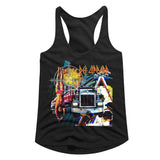 Def Leppard Jumble Graphic Tank Top - Classic Rock Band Sleeveless Girl Tank Top