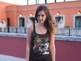 Def Leppard Jumble Graphic Tank Top - Classic Rock Band Sleeveless Girl Tank Top