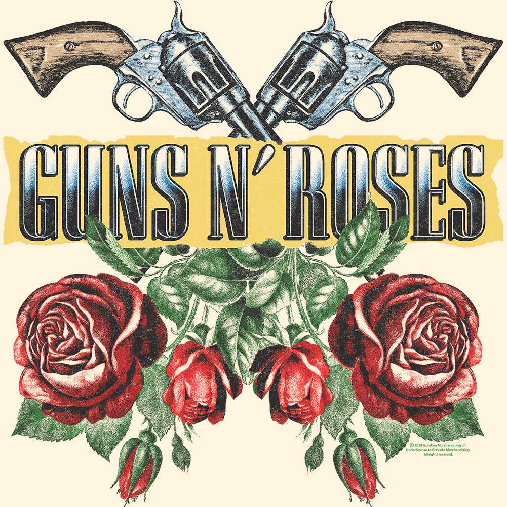 Guns N' Roses Classic Guns and Roses Graphic T-Shirt - Official Band Tee