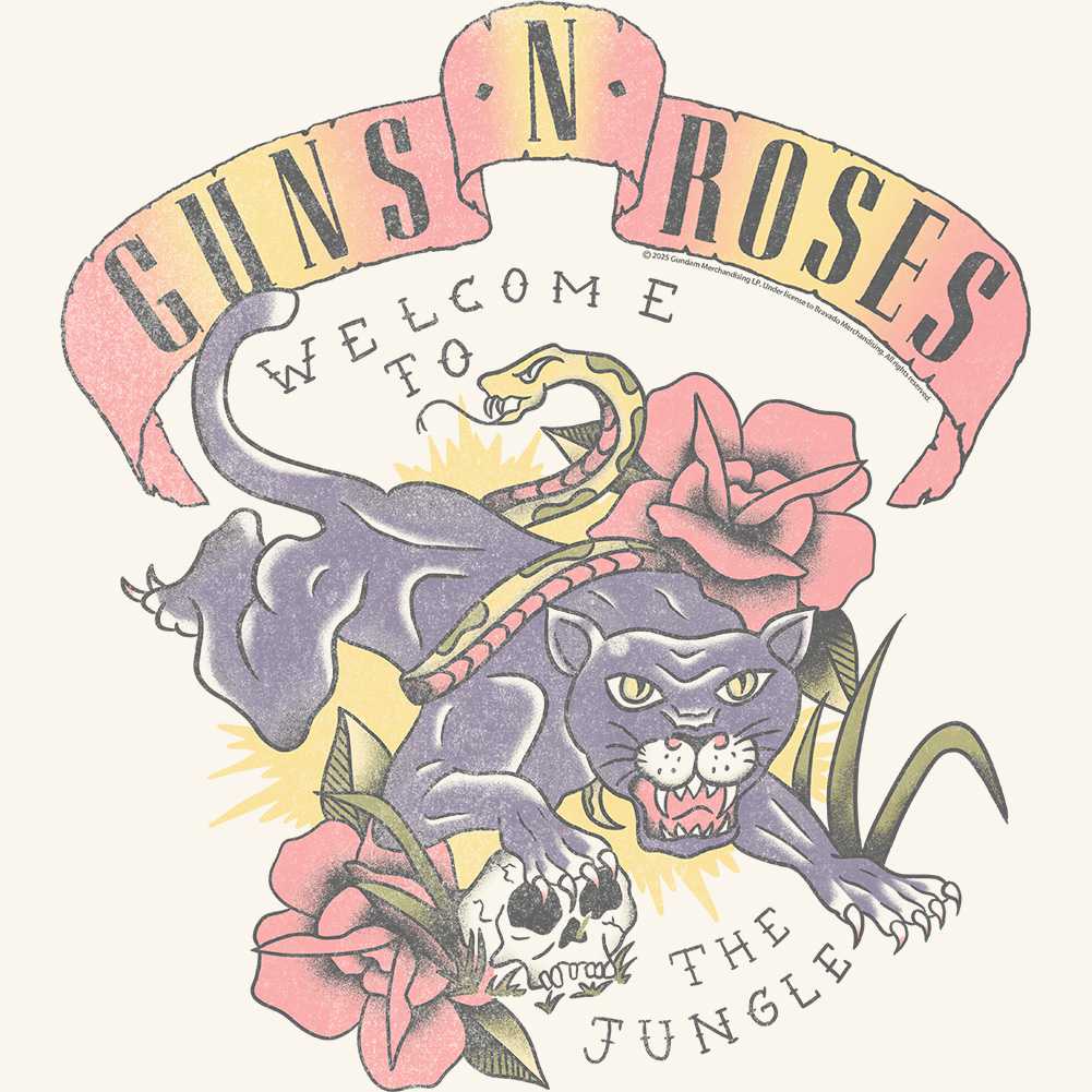 Guns N' Roses Welcome to the Jungle Graphic Ringer T-Shirt - Official Band Tee