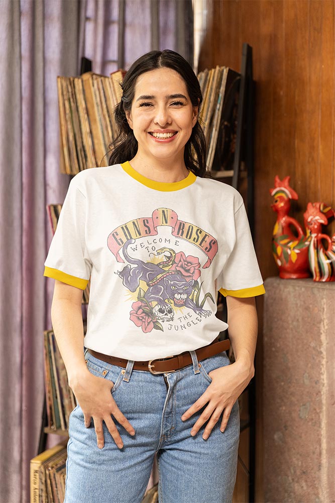 Guns N' Roses Welcome to the Jungle Graphic Ringer T-Shirt - Official Band Tee