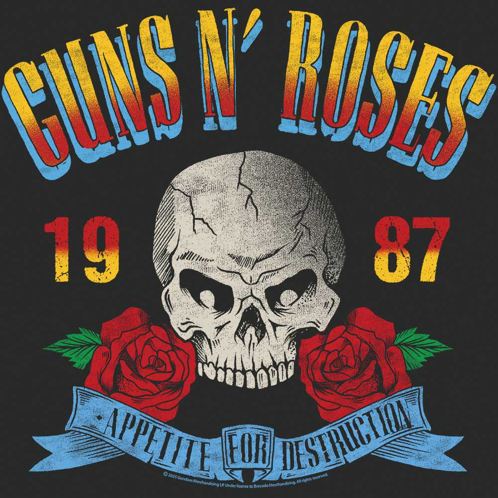 Guns N' Roses Appetite for Destruction 1987 Graphic T-Shirt - Rock Band Tee