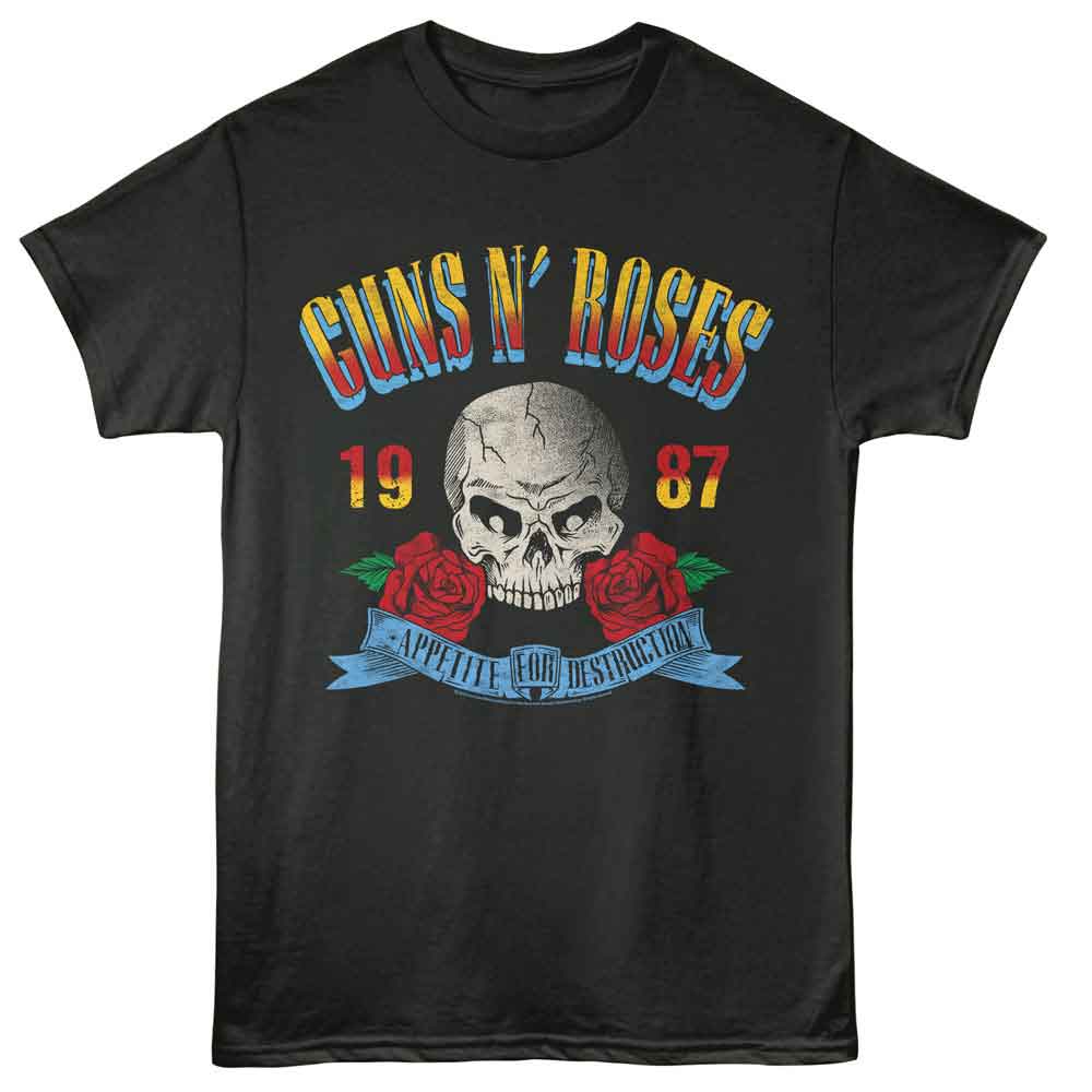Guns N' Roses Appetite for Destruction 1987 Graphic T-Shirt - Rock Band Tee