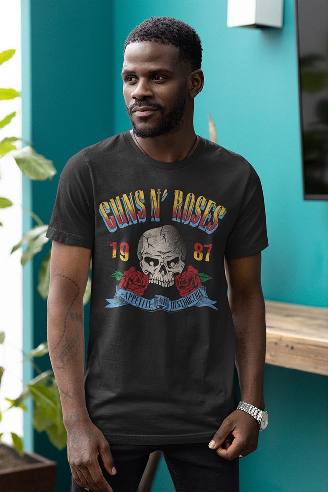 Guns N' Roses Appetite for Destruction 1987 Graphic T-Shirt - Rock Band Tee