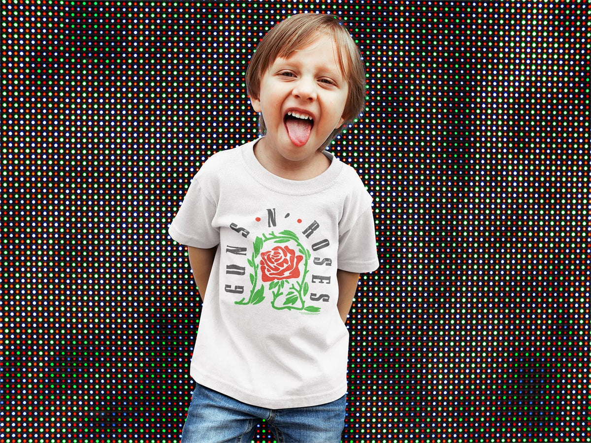 Guns N' Roses Thorned Rose Graphic T-Shirt - Official Kids Rock Band Tee - Size Youth