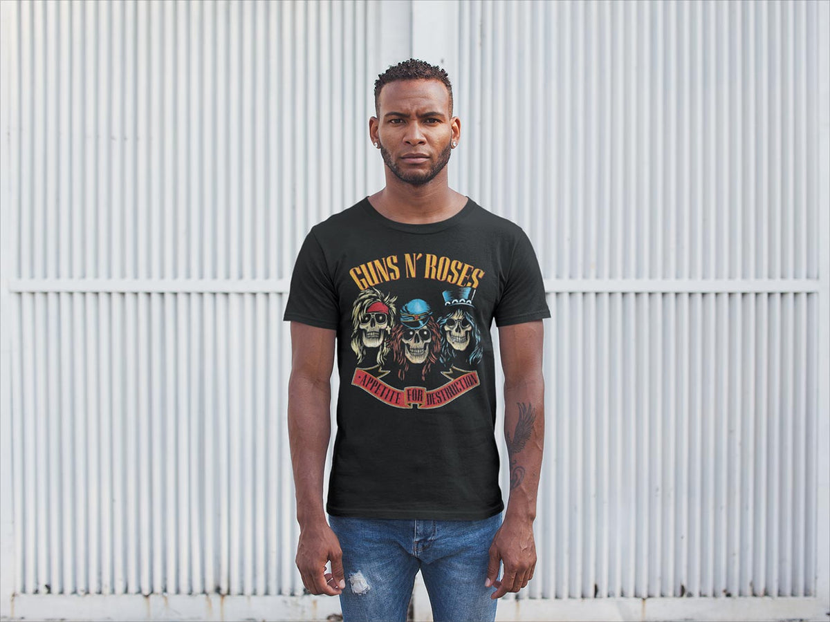 Guns N' Roses Appetite for Destruction Tour Graphic T-Shirt - Official Two-Sided Band Tee