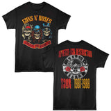 Guns N' Roses Appetite for Destruction Tour Graphic T-Shirt - Official Two-Sided Band Tee