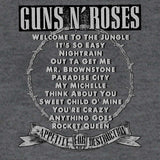 Guns N' Roses Appetite for Destruction Graphic T-Shirt - Two-Sided Tracklist Band Tee