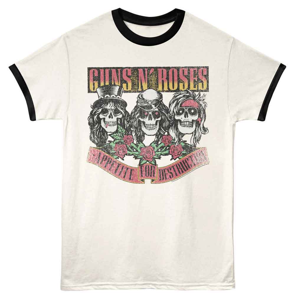 Guns N' Roses Appetite for Destruction Graphic T-Shirt - Official Skulls Band Tee