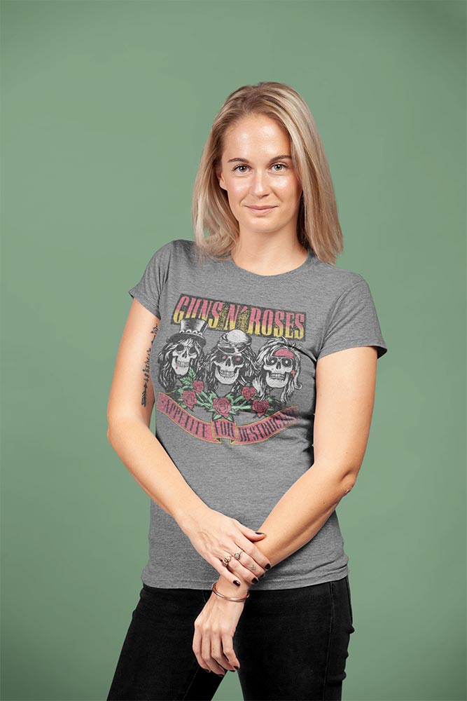 Guns N' Roses Appetite for Destruction Vintage Band Tee - Unisex Skulls Shirt