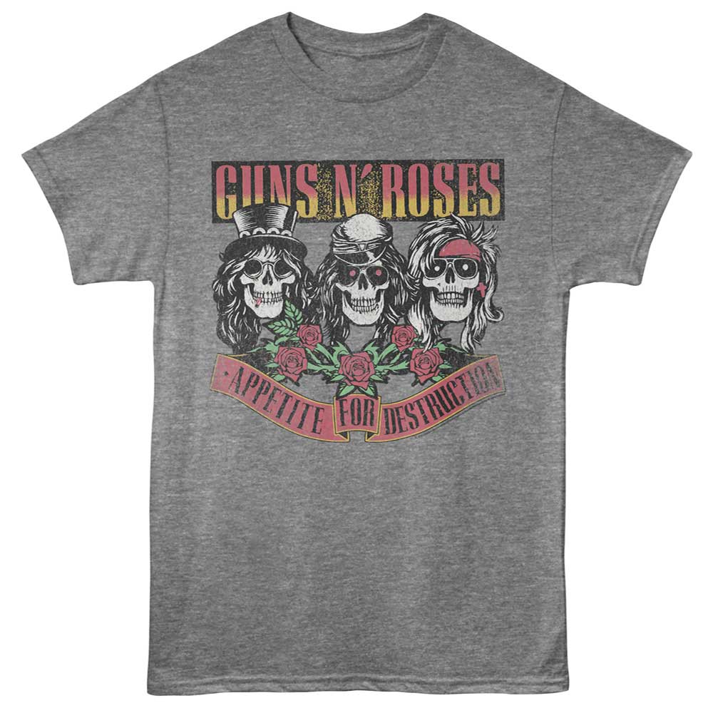 Guns N' Roses Appetite for Destruction Vintage Band Tee - Unisex Skulls Shirt