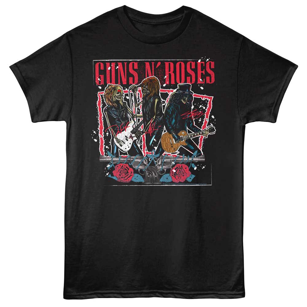 Guns N' Roses Skeleton Band Graphic T-Shirt - Official Classic Rock Band Tee