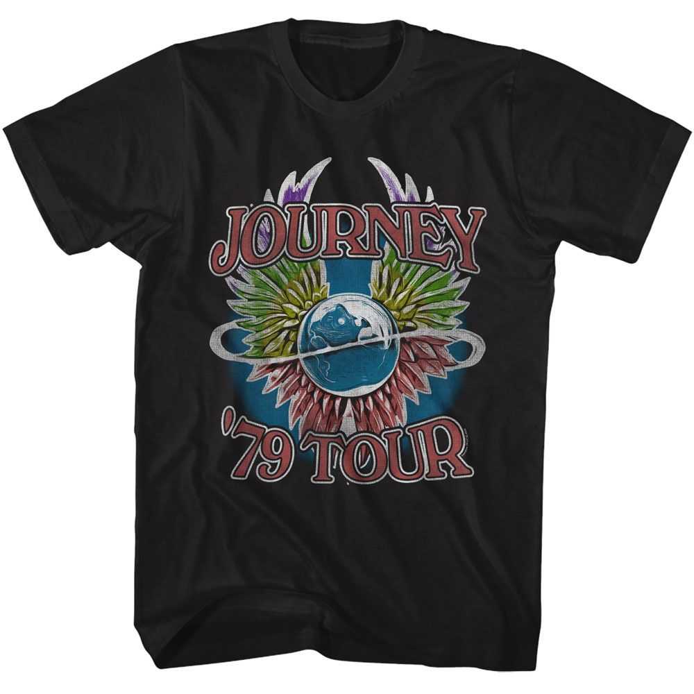 Journey 79 Tour Graphic T-Shirt - Classic Rock Music Clothing - Vintage Concert Lover Gift Idea