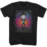 Journey Gradiant Scarab Logo Graphic T-Shirt - Classic Rock Music Clothing - Vintage Concert Lover Gift Idea