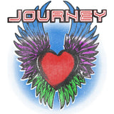 Journey Journey Winged Heart Adult Graphic T-Shirt - Legendary Classic Rock Band Clothing - Vintage Idea