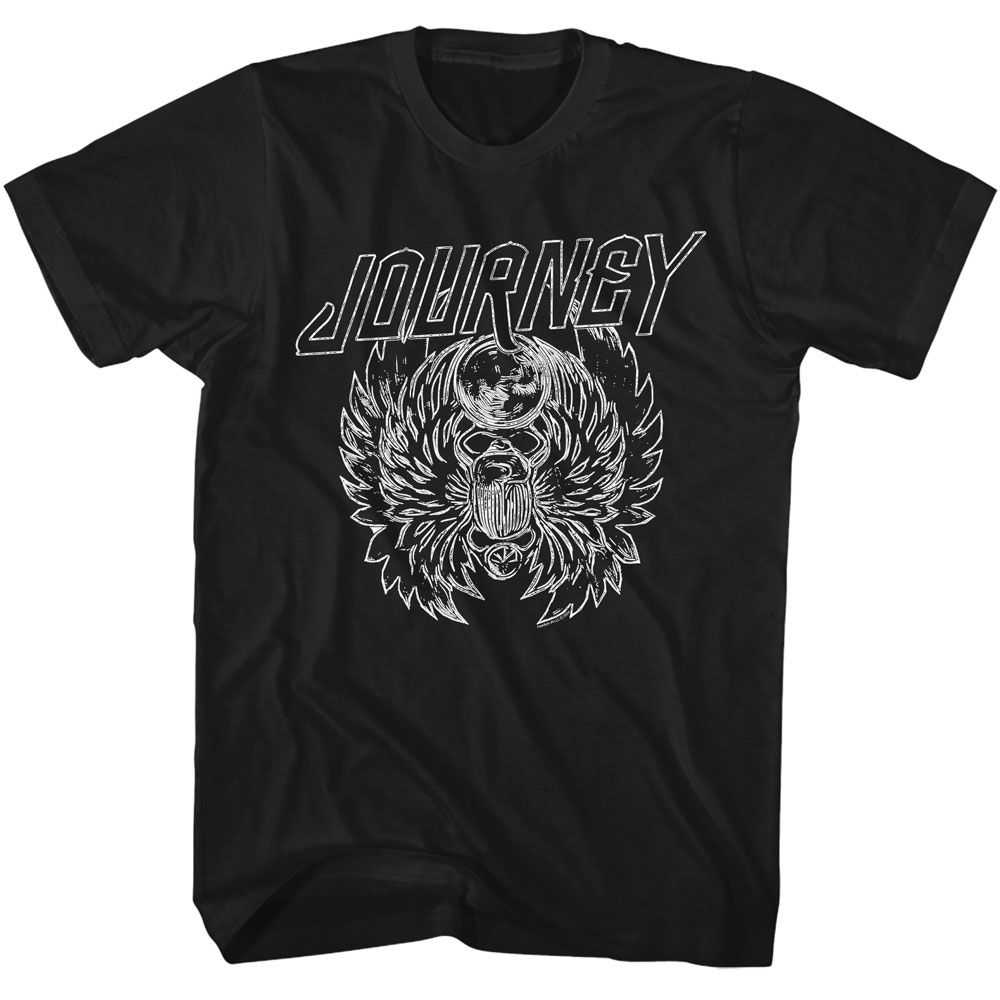 Journey Scarab Lines Logo Graphic T-Shirt - Classic Rock Music Clothing - Vintage Concert Lover Gift Idea