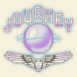 Journey Metallic Scarab Logo Graphic T-Shirt - Classic Rock Music Clothing - Vintage Concert Lover Gift Idea