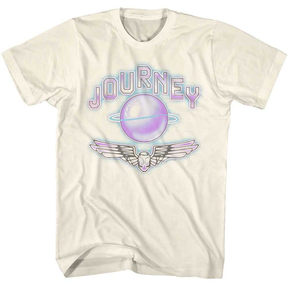 Journey Metallic Scarab Logo Graphic T-Shirt - Classic Rock Music Clothing - Vintage Concert Lover Gift Idea