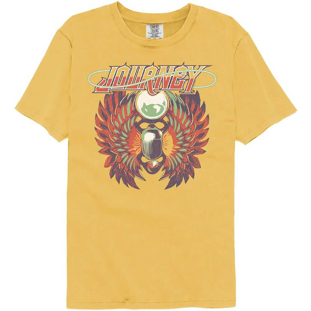 Journey Segmented Colors Logo Graphic T-Shirt - Classic Rock Music Clothing - Vintage Concert Lover Gift Idea
