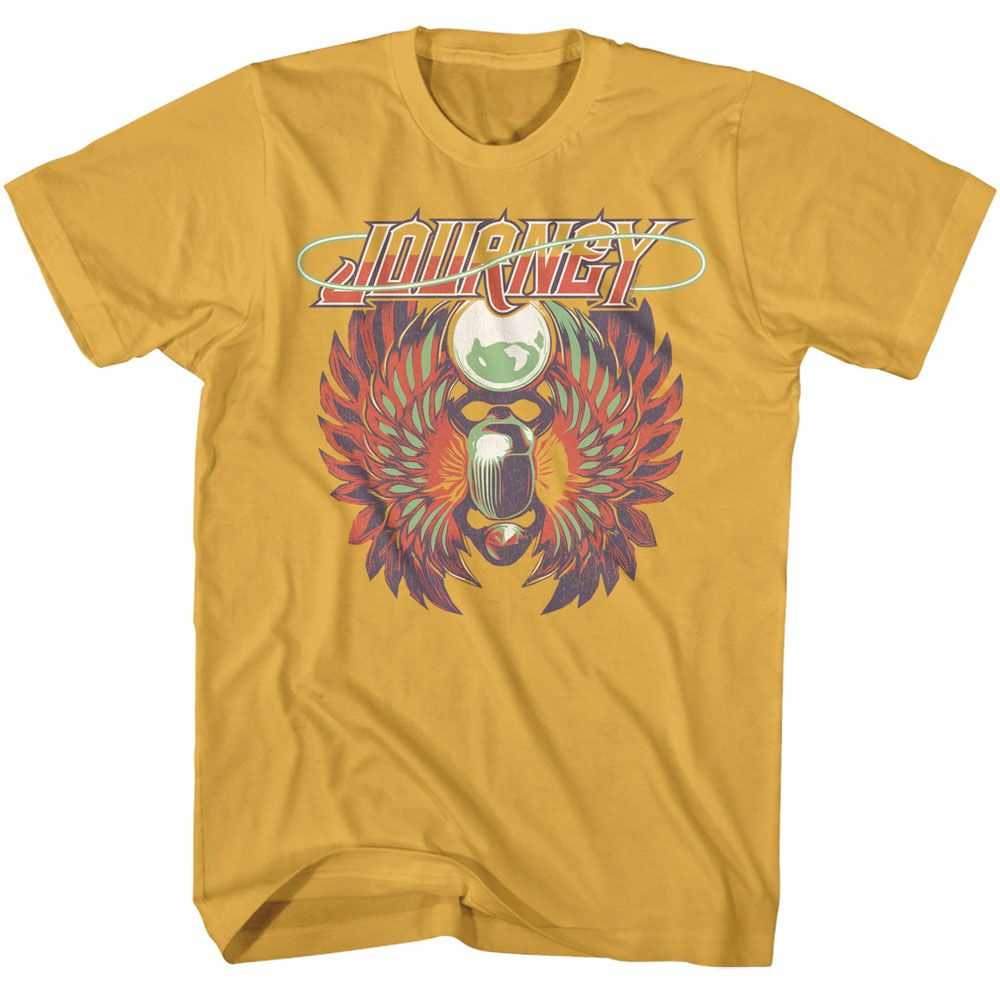 Journey Segmented Colors Graphic T-Shirt - Classic Rock Music Clothing - Vintage Concert Lover Gift Idea