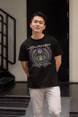 Journey DSB Song Graphic T-Shirt - Classic Rock Music Clothing - Vintage Concert Lover Gift Idea