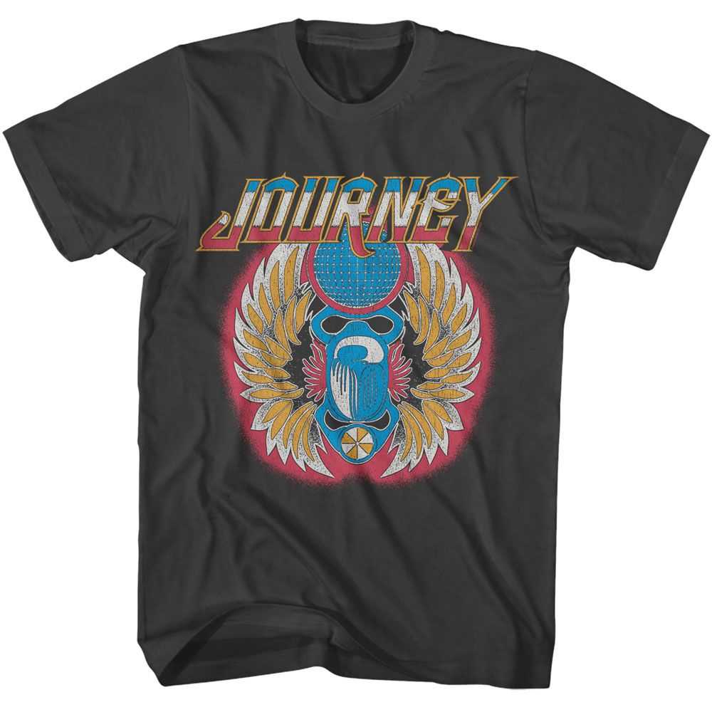 Journey Strong Glow Logo Graphic T-Shirt - Classic Rock Music Clothing - Vintage Concert Lover Gift Idea