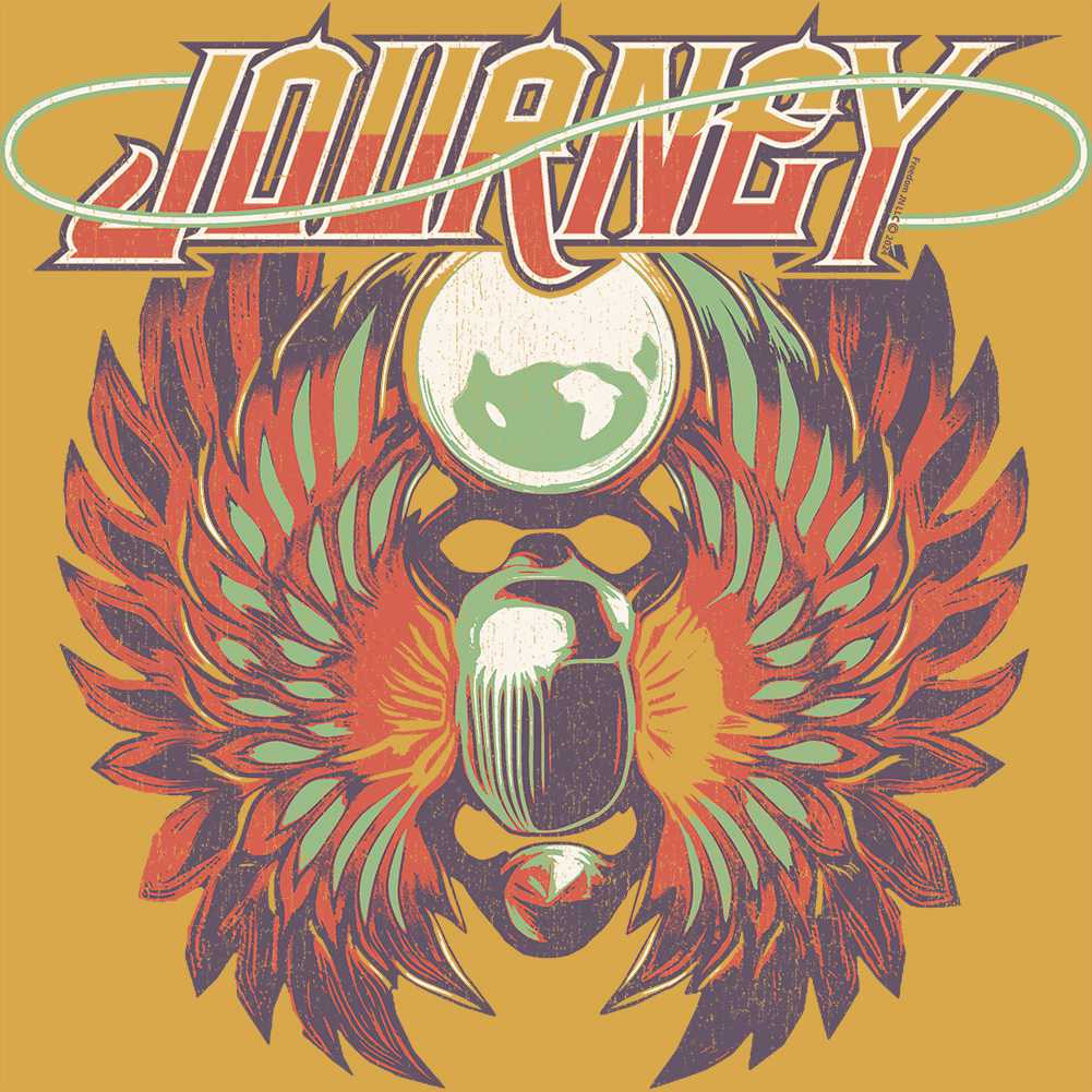 Journey Segmented Colors Double Sided Graphic T-Shirt - Classic Rock Music Clothing - Vintage Concert Lover Gift