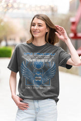 Journey 3D Text Scarab Logo Graphic T-Shirt - Classic Rock Music Clothing - Vintage Concert Lover Gift Idea