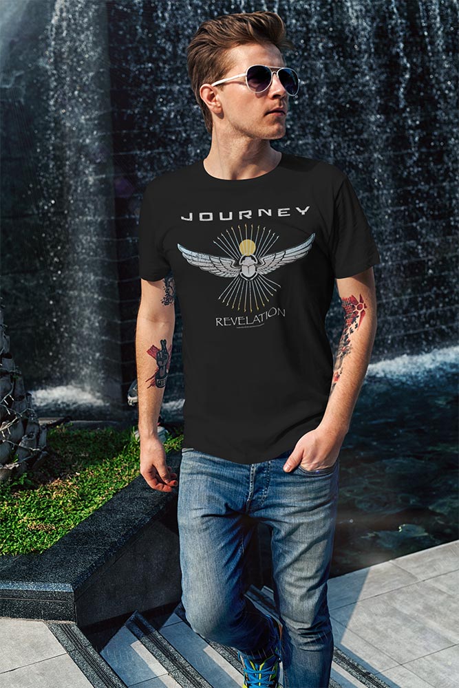 Journey Revelation Album Graphic T-Shirt - Classic Rock Music Clothing - Vintage Concert Lover Gift Idea