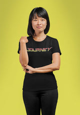 Journey Song Cassettes Double Sided Graphic T-Shirt - Classic Rock Music Clothing - Vintage Concert Lover Gift