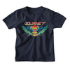 Journey Scarab Grid Logo Youth Graphic T-Shirt - Classic Rock Music Clothing - Kids Concert Lover Gift Idea