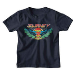 Journey Scarab Grid Logo Youth Graphic T-Shirt - Classic Rock Music Clothing - Kids Concert Lover Gift Idea