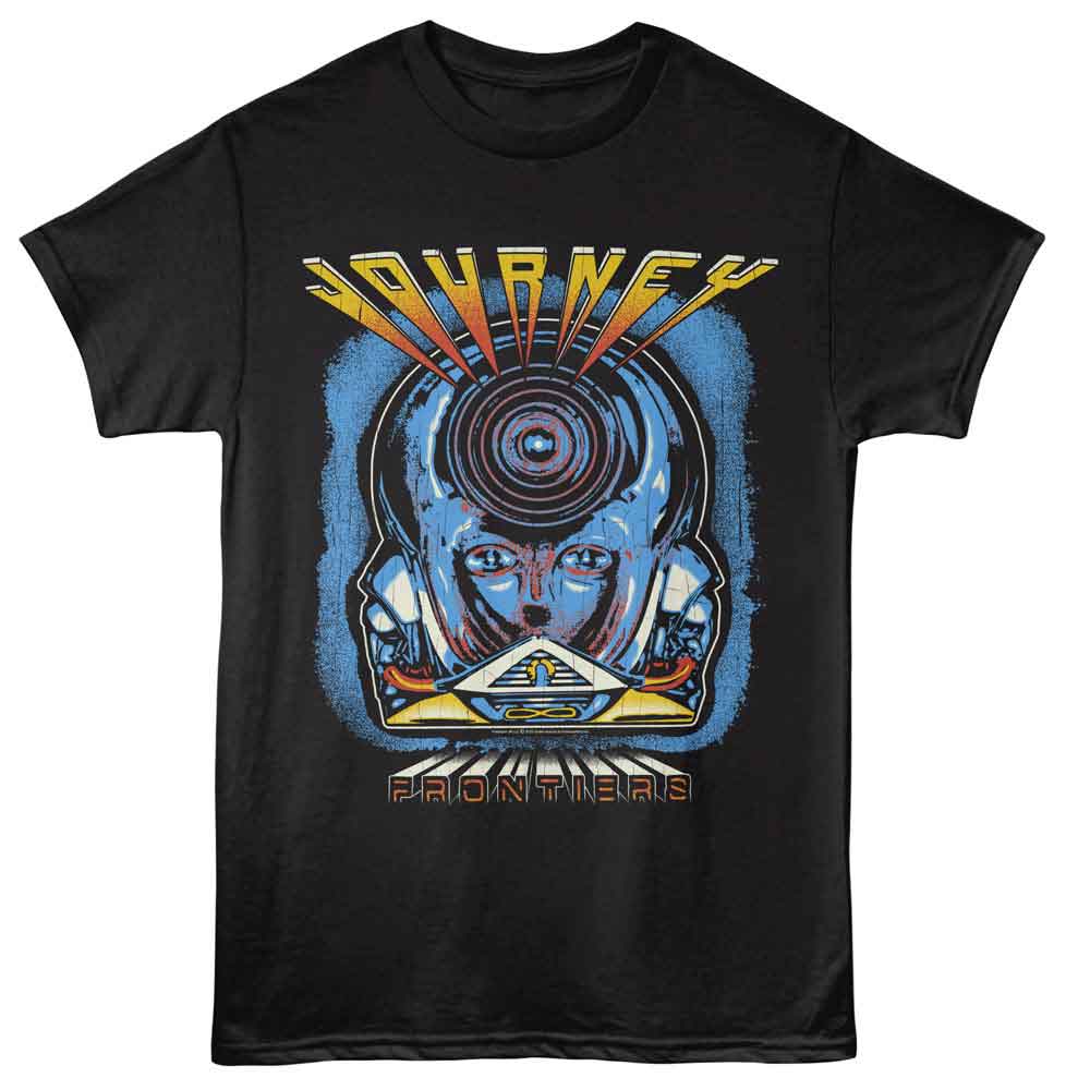 Journey Frontiers Album Graphic T-Shirt - Classic Rock Music Clothing - Vintage Concert Lover Gift Idea