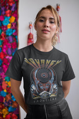 Journey Frontiers Album Graphic T-Shirt - Classic Rock Music Clothing - Vintage Concert Lover Gift Idea