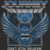 Journey 3D Text Scarab 2-Sided Adult Graphic T-Shirt - Vintage Rock Band Merch - Unisex Concert Fan Gift