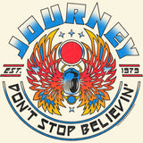 Journey DSB Est 75 Graphic Tee - Retro Classic Rock Concert Apparel - Unisex Adult Music Fan Gift