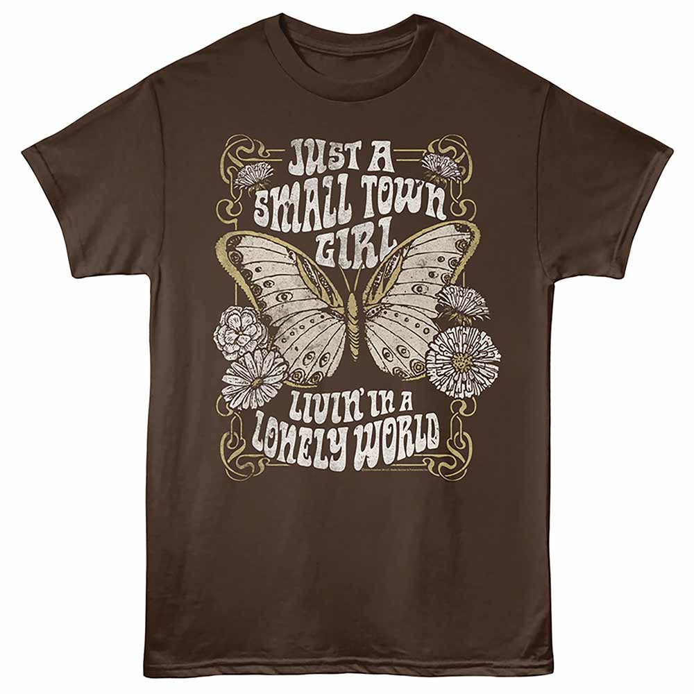 Journey Small Town Girl Lyric Graphic T-Shirt - Classic Rock Music Clothing - Vintage Concert Gift Idea