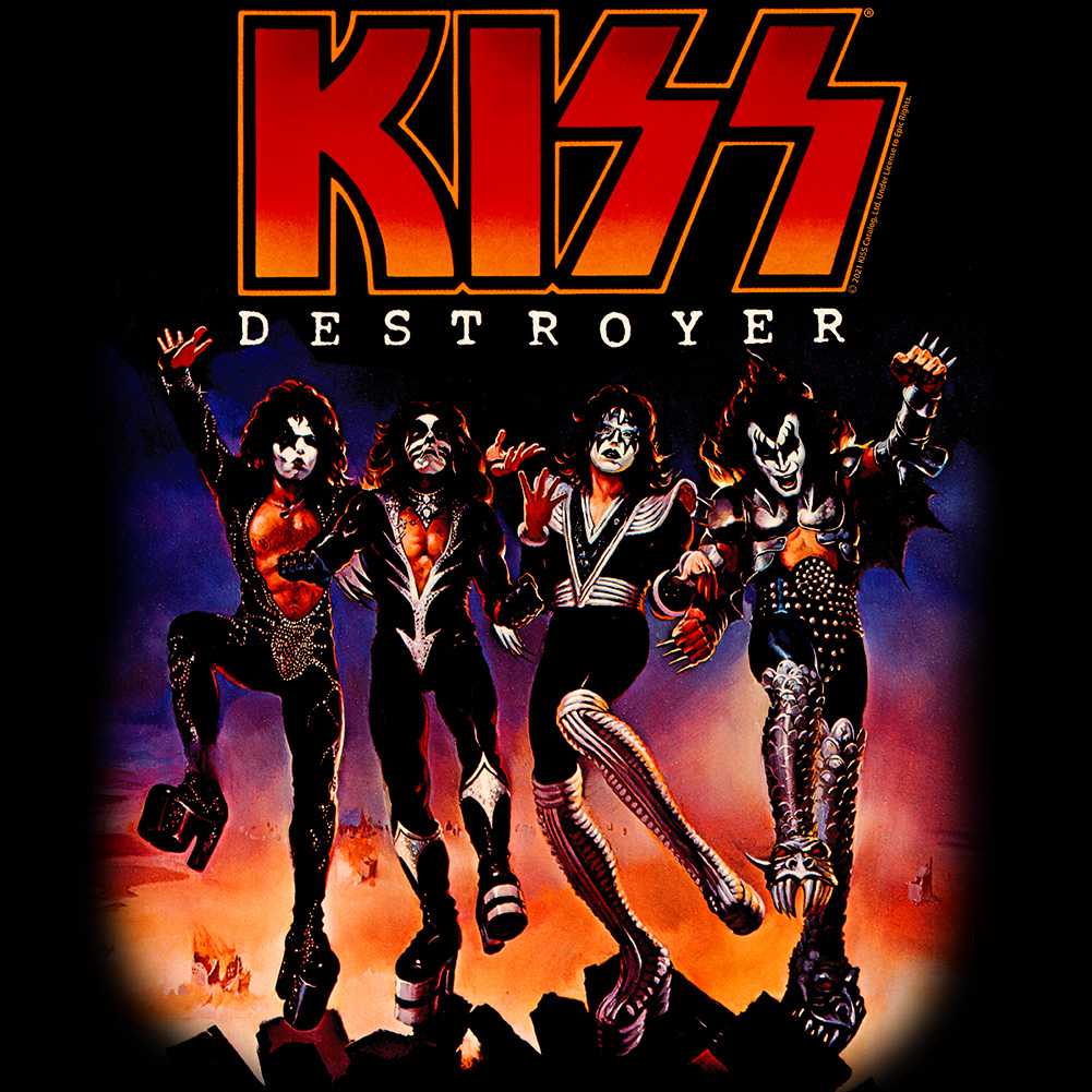 KISS Destroyer Graphic T-Shirt - Classic Rock Music Clothing - Vintage Concert Lover Gift Idea