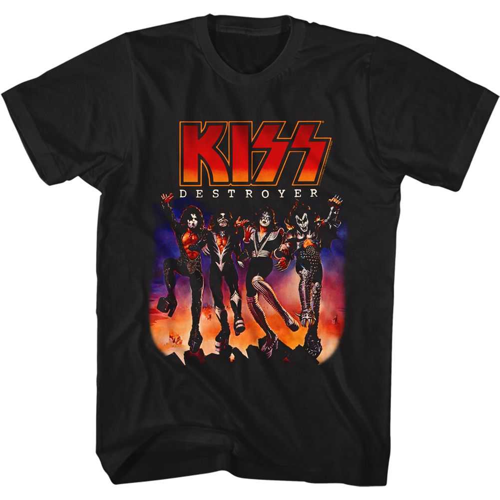KISS Destroyer Graphic T-Shirt - Classic Rock Music Clothing - Vintage Concert Lover Gift Idea