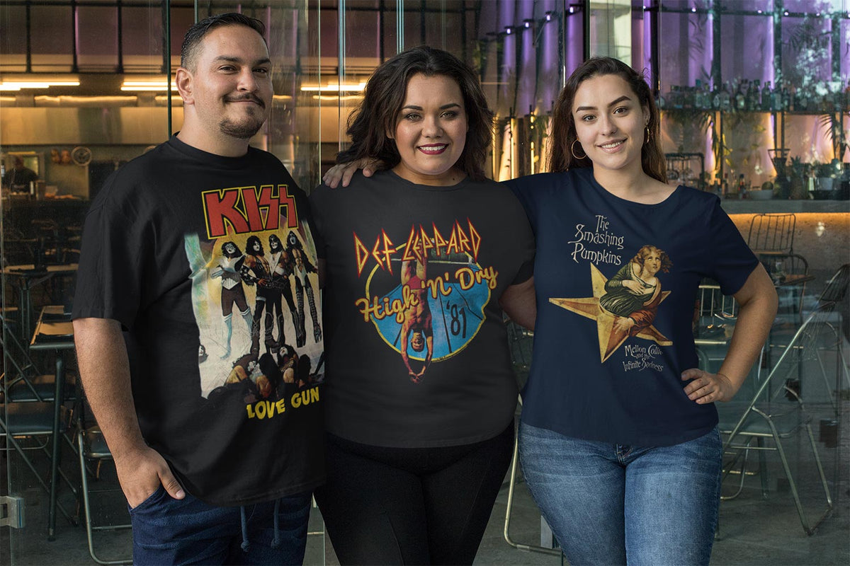 KISS Love Gun Graphic T-Shirt - Classic Rock Music Clothing - Vintage Concert Lover Gift Idea