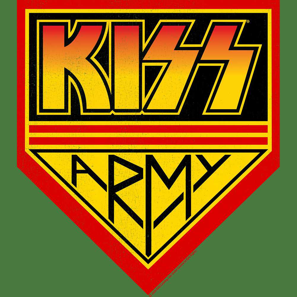 KISS Army Green Graphic T-Shirt - Classic Rock Music Clothing - Vintage Concert Lover Gift Idea