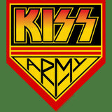 KISS Army Green Graphic T-Shirt - Classic Rock Music Clothing - Vintage Concert Lover Gift Idea