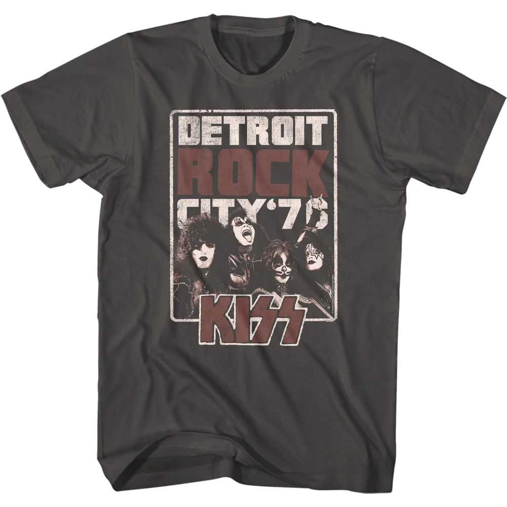 KISS Detroit Rock City Graphic T-Shirt - Classic Rock Music Clothing - Vintage Concert Lover Gift Idea