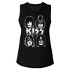 KISS Band Faces Graphic Woman Tank Top - Classic Rock Music Clothing - Vintage Concert Lover Gift Idea
